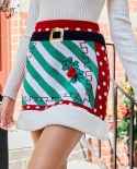 Tossy, nuevas faldas de punto de invierno para mujer, ropa de Navidad 2022, minifalda bordada de cintura alta, faldas de tubo fl
