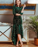 Elegant Evening Dresses V Neck Beading Long Sleeves 2022 Ever Pretty Of Dark Green Luxury Mermaid Prom Dress Women