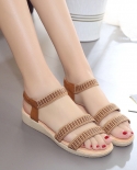  Summer Sandals For Women New Shoes Peep Toe Sandalias Flat Shoes Roman Sandals Shoes Woman Mujer Ladies Flip Flops Foot