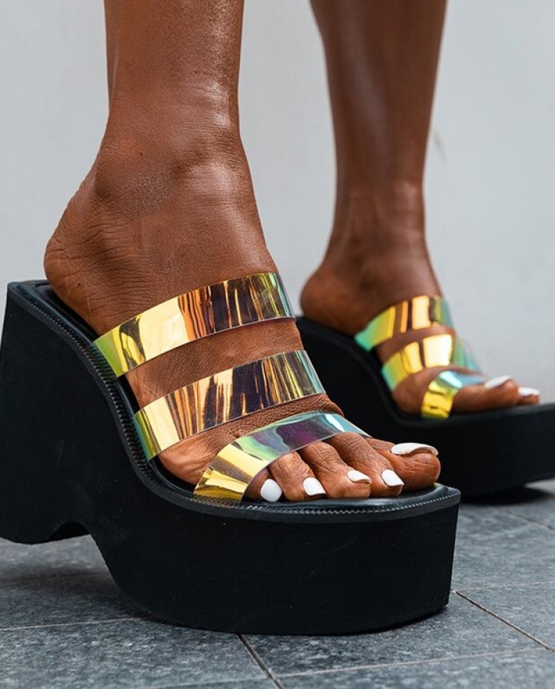 US 27.80 Rimocy Summer Chunky Platform Slippers For Women 2022