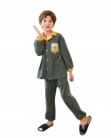 Fall Boys Pajamas Winter Warm Clothing Soft Velvet Long Sleeve Homewear Set