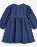 Childrens Clothing Denim Skirt Autumn New Brand Childrens Long-sleeved Dress