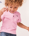 Summer New Childrens Clothing Cotton Childrens T-shirt Lapel Short-sleeved