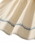 Girls Dress Long-sleeved Cotton Embroidered Elegant Dress