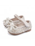 Zapatos de princesa de cuero transpirable antideslizante para niños pequeños de fondo suave para niñas