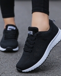Womens Sports Shoes Fashion Breathable Walking Mesh Flat Shoes Womens Sneakers For Women 2022 Tennis Female Women Casu