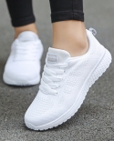 Womens Sports Shoes Fashion Breathable Walking Mesh Flat Shoes Womens Sneakers For Women 2022 Tennis Female Women Casu