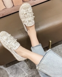 2022 New Womens Flat Shoes Outdoor Leisure Low Upper Shoes Comfortable Walking Shoes Joker Loafer Set Foot Womens Sing