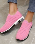 Women Shoes Knitting Sock Sneakers Women Spring Summer Slip On Flat Shoes Women Loafers Flats Walking Womens Wedge Tenn