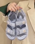 Trends Sandals Summer New Flat British Wind Embroidery Thick Soled Casual Casual Roman Fragrance Designer Shoes Star 202