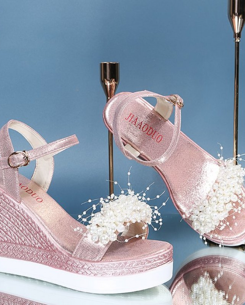 Gold summer wedges clearance