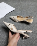 Woven Womens Sandals Pointed Low Heel Leisure Fashion Female Pumps 2022 Summer Elegant Solid Color Comfort Daily Ladies