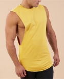 Muscleguys فارغة صالات رياضية تانك القمم رجل الصلبة القطن كمال الاجسام الملابس اللياقة البدنية الرجال القميص تجريب بلا أكمام ستر