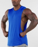 Blank Gym Tank Top Men Fitness Clothing Mens Open Side Bodybuilding Tank Tops Summer Workout Sleeveless Vest Shirts Plus