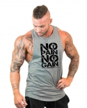Brand Gym Clothing No Pain No Gain Stringer Tank Top Men Bodybuilding Tanktop Singlet Fitness Sleeveless Vest Muscle Und