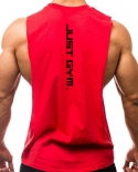 Brand Just Gym Clothing Fitness Mens Sides Cut Off T Shirts Dropped Armholes Bodybuilding Tank Tops Workout Sleeveless V