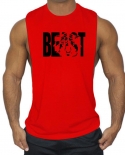 Brand Clothing Bodybuilding Fitness Men Tank Top Workout Letters Vest Muscle Stringer Sportswear Undershirt Sleeveless S
