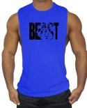 Brand Clothing Bodybuilding Fitness Men Tank Top Workout Letters Vest Muscle Stringer Sportswear Undershirt Sleeveless S
