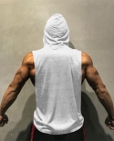 Muscleguys Brand Cotton Sleeveless Shirt With Hoody Sportswear Gym Clothing Fitness Men Bodybuilding Stringer Tank Tops 