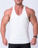 Summer Fashion Mens Sleeveless Solid Color Pure Cotton Gym Fitness And Bodybuilding Singlet Outdoor Running Sports Musc