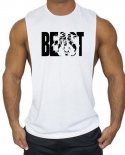 Gym Clothing Bodybuilding Fitness Men Tank Top Workout Letters Vest Muscle Stringer Sportswear Undershirt Sleeveless Shi
