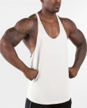 Bodybuilding Stringer Tank Top Men Cotton Gym Sleeveless Shirt Men Fitness Vest Y Back Singlet Sportswear Workout Tankto