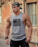 Gym Tank Top Men Workout Fitness Bodybuilding Sleeveless Shirt Male Cotton Clothing Casual Singlet Vest Undershirttank T