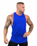 Summer Fitness Mens Tank Top Bodybuilding Stringer Cotton Gym Undershirt Solid Sleeveless Shirt Workout Muscle Vesttank 