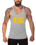Running Cotton Vest Men Gym Clothing Bodybuilding Tank Top Fitness Sleeveless Undershirt Y Back Stringer Vest Mentank To