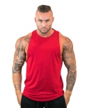 Bodybuilding Clothing Workout Sleeveless Undershirt Fitness Mens Muscle Vest Summer Solid Cotton Tank Top Men Tanktoptan