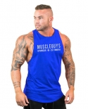 Gym Tank Top Men Workout Clothing Bodybuilding Stringer Men Muscle Vests Cotton Y Back Singlets Debardeur Fitness Hommet