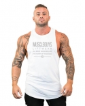Gym Tank Top Men Workout Clothing Bodybuilding Stringer Men Muscle Vests Cotton Y Back Singlets Debardeur Fitness Hommet