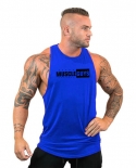 Muscleguys Brand Gym Clothing Singlet Canotte Bodybuilding Stringer Tanktop Mens Fitness Shirt Muscle Guys Sleeveless S