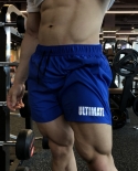 Mens New Summer Athleisure Stretch Quick Straps Three Point Shorts In Pure Color Simple All Around Running Gym Training