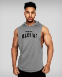 Summer Gym Men Brand Clothing Bodybuilding Stringer Hoodies Vest Workout Sleeveless Hoodie Singlets Cotton Fitness Mens 
