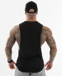 Bodybuilding Clothing Plain Fitness Mens Flow Cut Off T Shirts Dropped Armholes Gym Tank Top Men Workout Sleeveless Vest