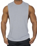 Plain Casual Sport Clothing Bodybuilding Cotton Gym Tank Tops Men Sleeveless Undershirt Fitness Stringer Muscle Men Work