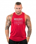 Brand Bodybuilding Stringer Tank Top Men Fitness Singlets Cotton Sportwear Gym Vest Workout Sleeveless Undershirttank To