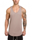 Fitness Mens Gym Tank Top Cotton Bodybuilding Stringer Vest Running Undershirt Tanktop Singlet Brand Clothing Sleeveless