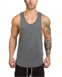 Fitness Mens Gym Tank Top Cotton Bodybuilding Stringer Vest Running Undershirt Tanktop Singlet Brand Clothing Sleeveless