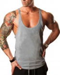 New Summer Mens Tank Top Fitness Clothing Sleeveless Shirt Y Back Bodybuilding Undershirt Cotton Gym Stringer Singletsta