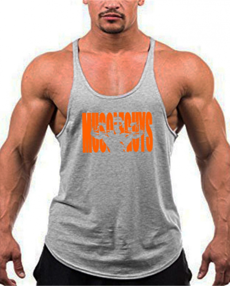 Brand Muscle Guys Y Back Gym Clothing Fitness Stringer Tank Top Men Bodybuilding Clothes Cotton Vest Workout Undershirtt