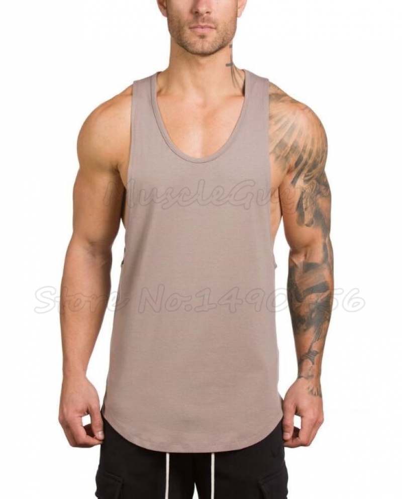 Brand Gyms Clothing Men Bodybuilding And Fitness Stringer Tank Top Vest Sportswear Undershirt Muscle Workout Singletstan