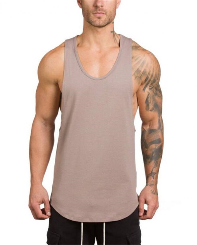 Muscleguys Brand Clothing Men Bodybuilding And Fitness Stringer Tank Top Male Gyms Vest Sportswear Undershirt Workout Si