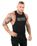 Bodybuilding Stringer Tank Top Mens Gyms Clothing Fitness Mens Sleeveless Undershirt Solid Cotton Singlets Muscle Sports