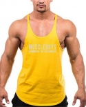 Summer Gym Vest Men Bodybuilding Stringer Tank Tops Fashion Mens Gym Clothing Loose Y Back Fitness Sleeveless Shirts  Ta