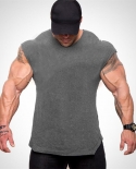 New Mens Cotton Sweatshirts Fitness Clothes Bodybuilding Tank Top Men Sleeveless Trend Shirt Casual Gym Vesttank Tops