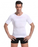 Men Body Shapers Tight Posture Shirt Fitness Tummy Control Elastic Abdomen Shape Belly Corrector Slimming Boobs Gym Cors