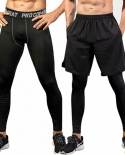 Mens Compression Pants Athletic Base Layer Tights Leggings For Running Yoga Basketball Workout Black Leggin Cool Dry Sh