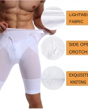 Mens High Waist Panties Body Shaper Shorts Slimming Underwear Leg Control Boxer Modeling Shapewear Briefs Open Crotch P